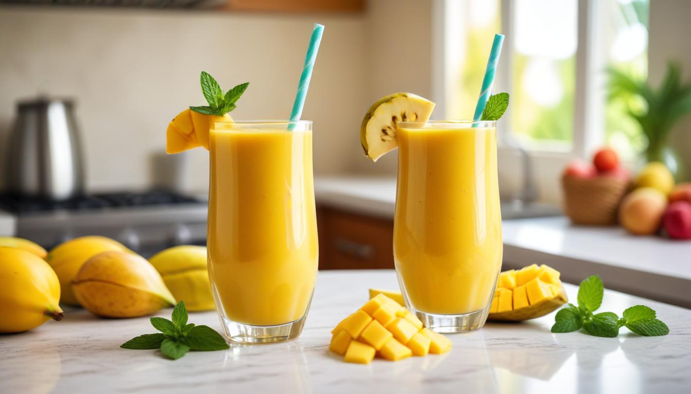 Baharatlı Mango, Muz ve Zencefil Smoothie