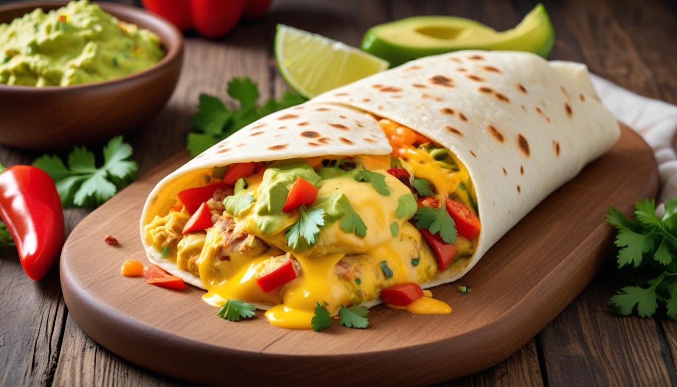 Meksika Rüzgarı: Omletli Burrito ve Guacamole