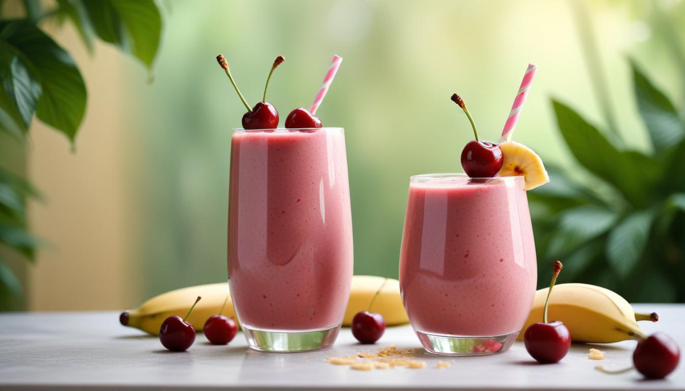 Sakinleştirici Kiraz, Muz ve Bal Smoothie