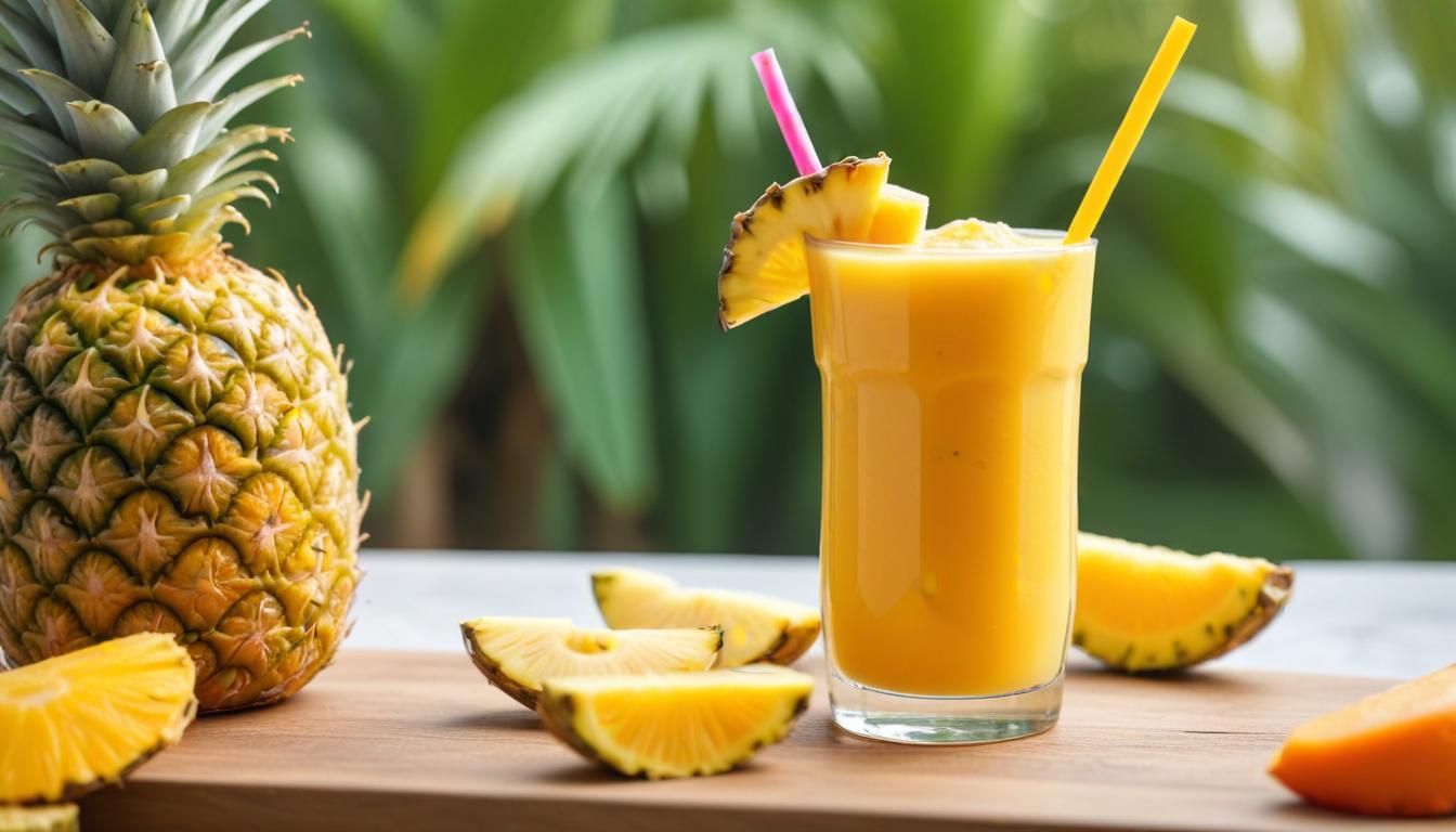Tropik Canlandırıcı Ananaslı Portakallı Smoothie
