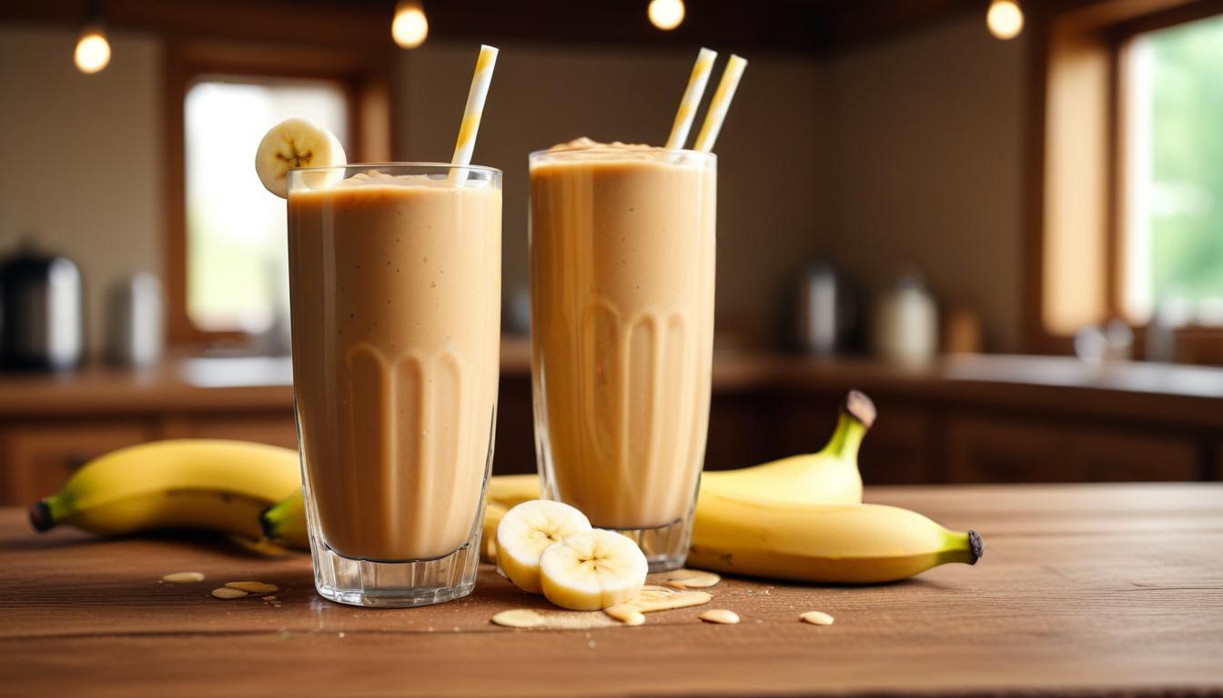 Besleyici Fıstık Ezmeli ve Muzlu Smoothie