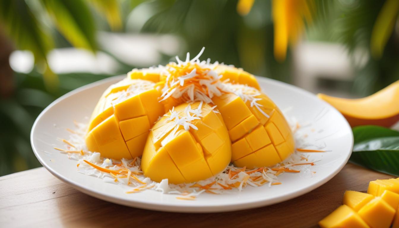Tropikal Hindistan Cevizli Mango Tatlısı
