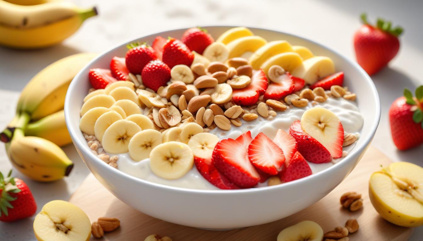 Renkli Meyvelerle Dolu Müsli