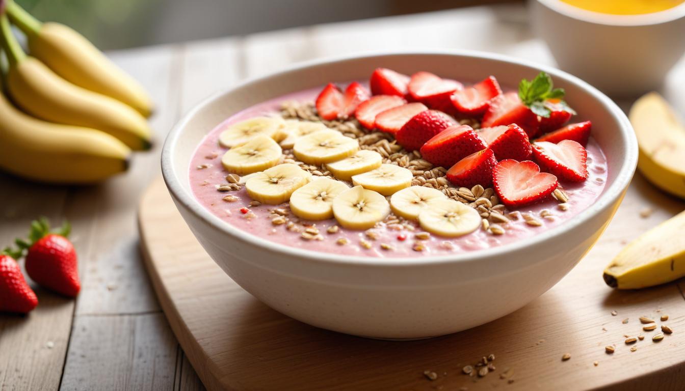 Yulaf Ezmeli-Meyveli Smoothie Şöleni