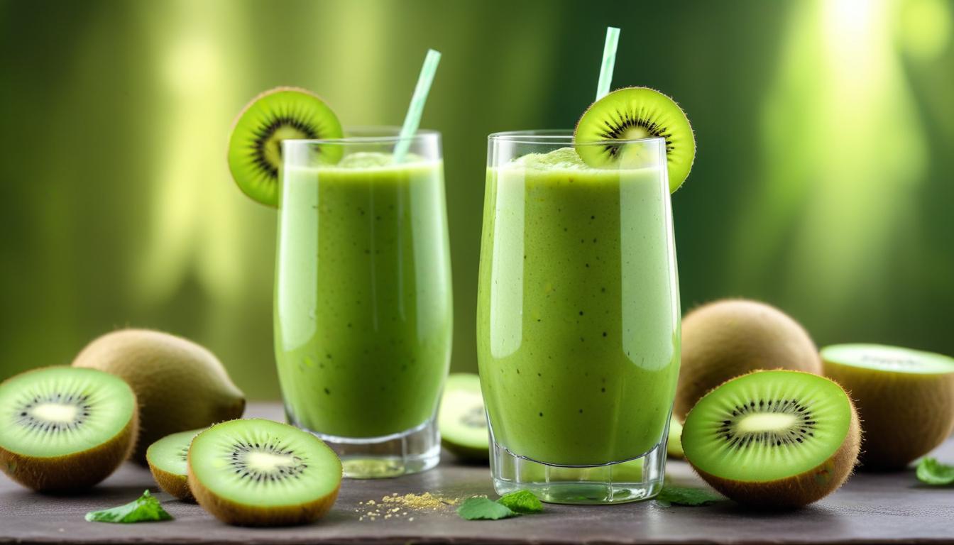 Serinletici Kivili ve Salatalıklı Smoothie