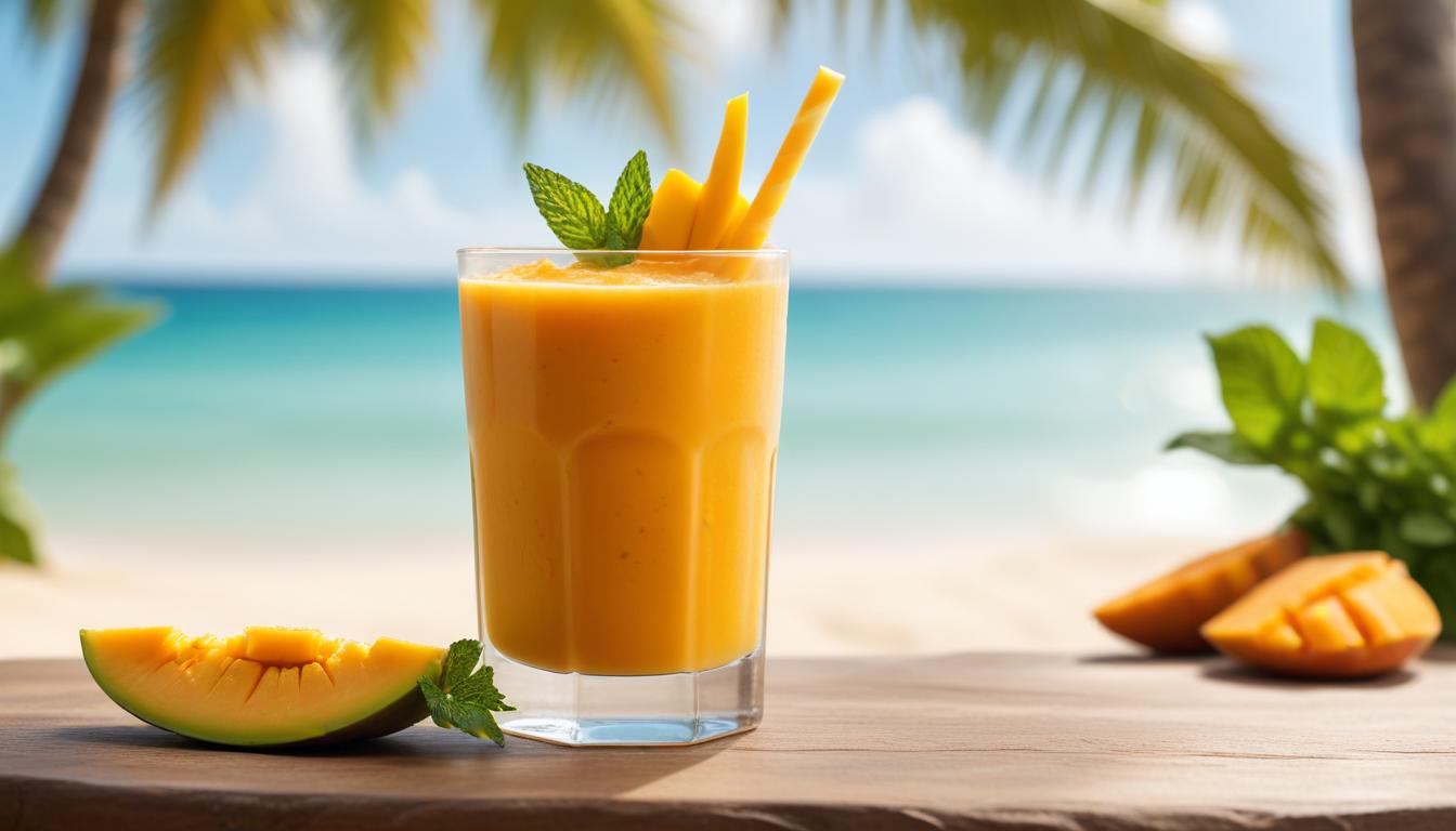 .Mango ve Papaya İle Ferahlatıcı Tropikal Smoothie.