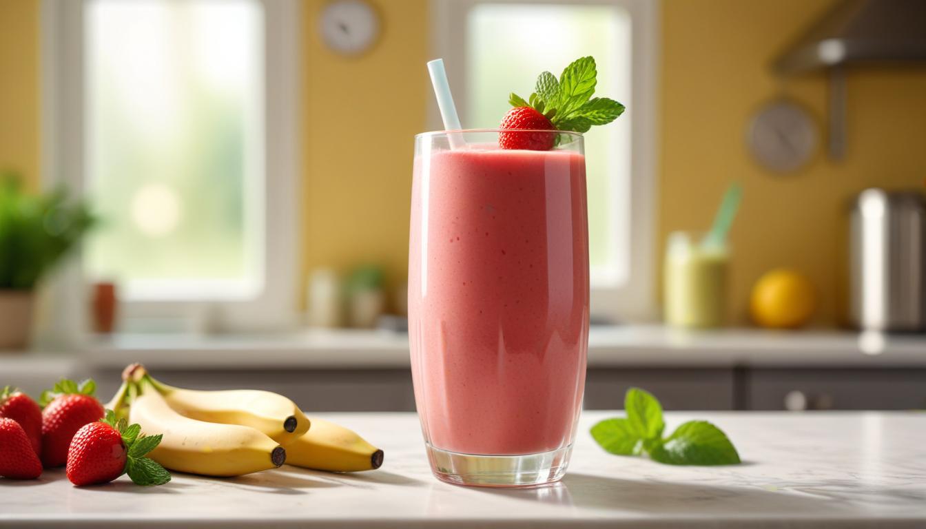 Taze Meyve ve Yoğurtlu Smoothie