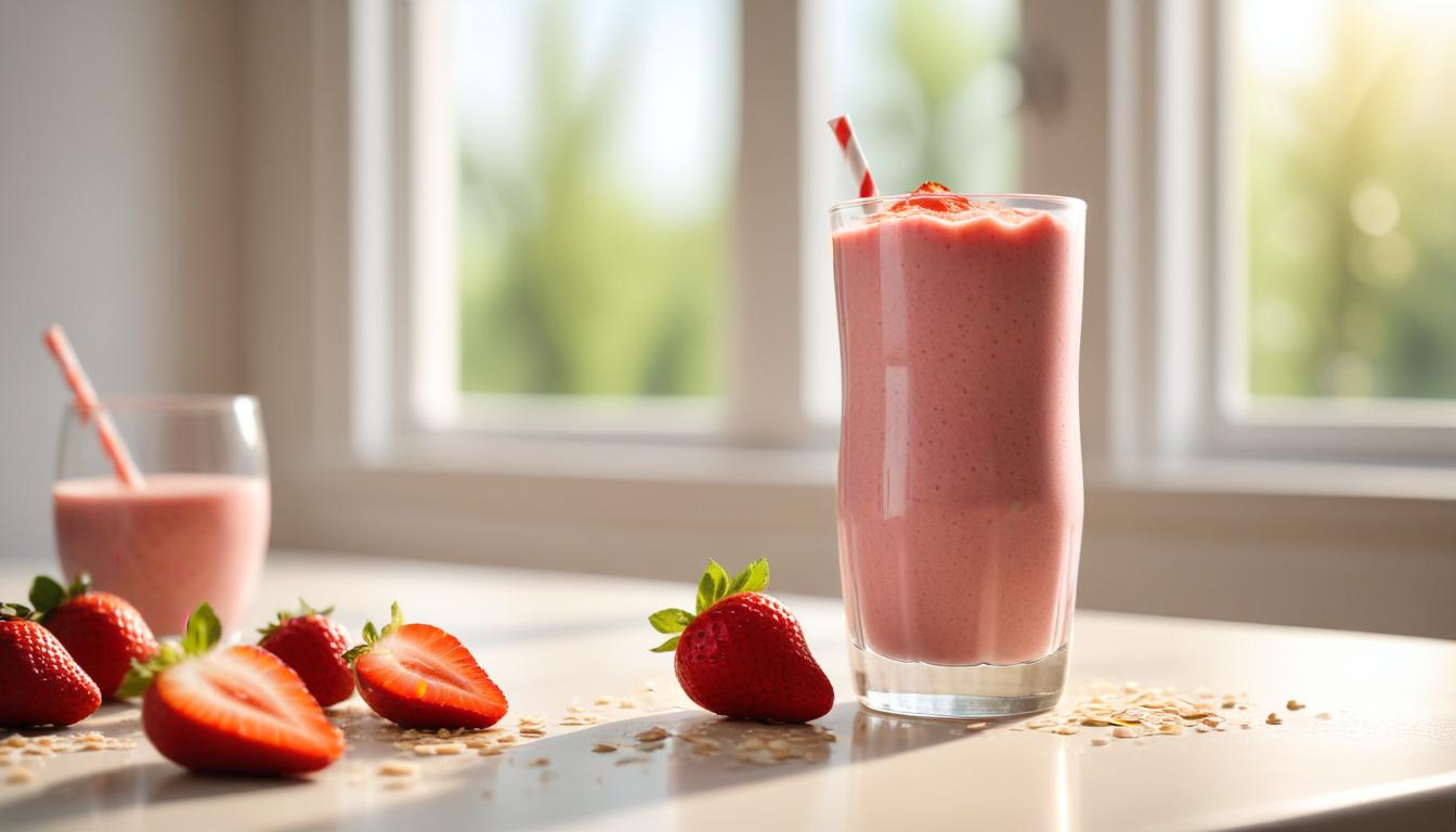 Besleyici Yulaflı Çilekli Smoothie