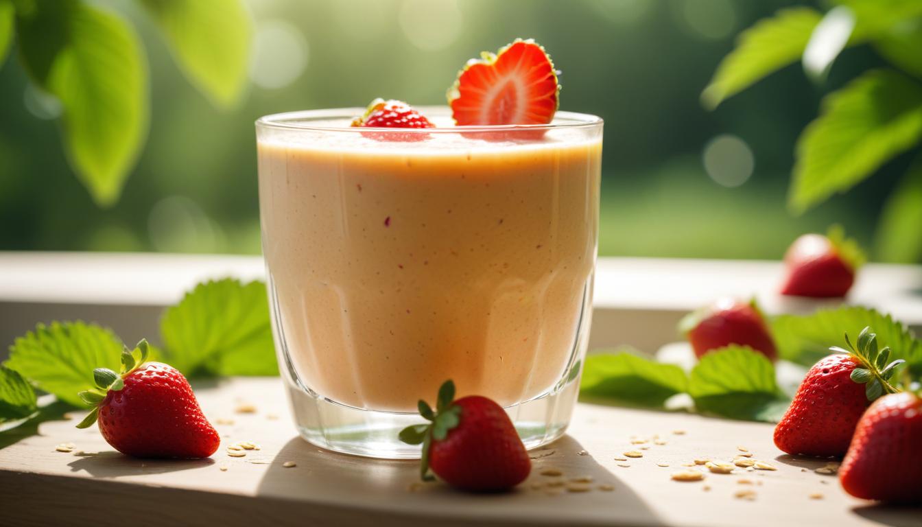 Besleyici Yulaflı Çilek Smoothie