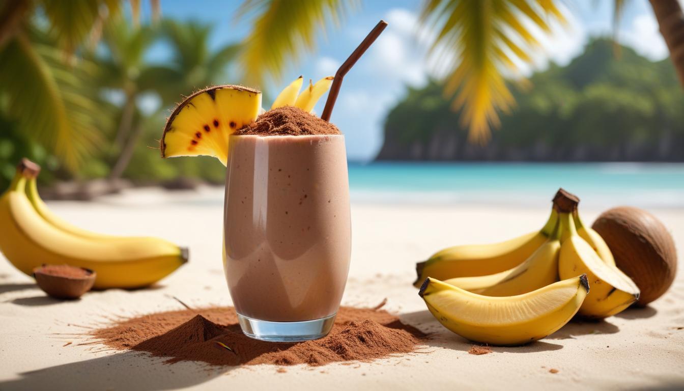 Tropikal Hindistan Cevizli ve Kakaolu Smoothie Tarifi