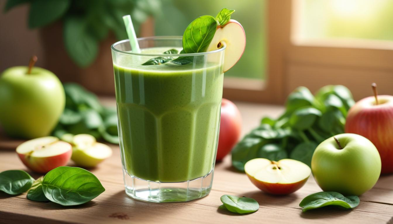 Demir Deposu Ispanaklı Elmalı Smoothie