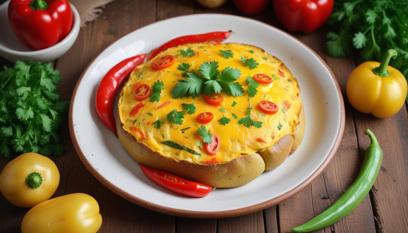Fırında Sebzeli Patates Omleti