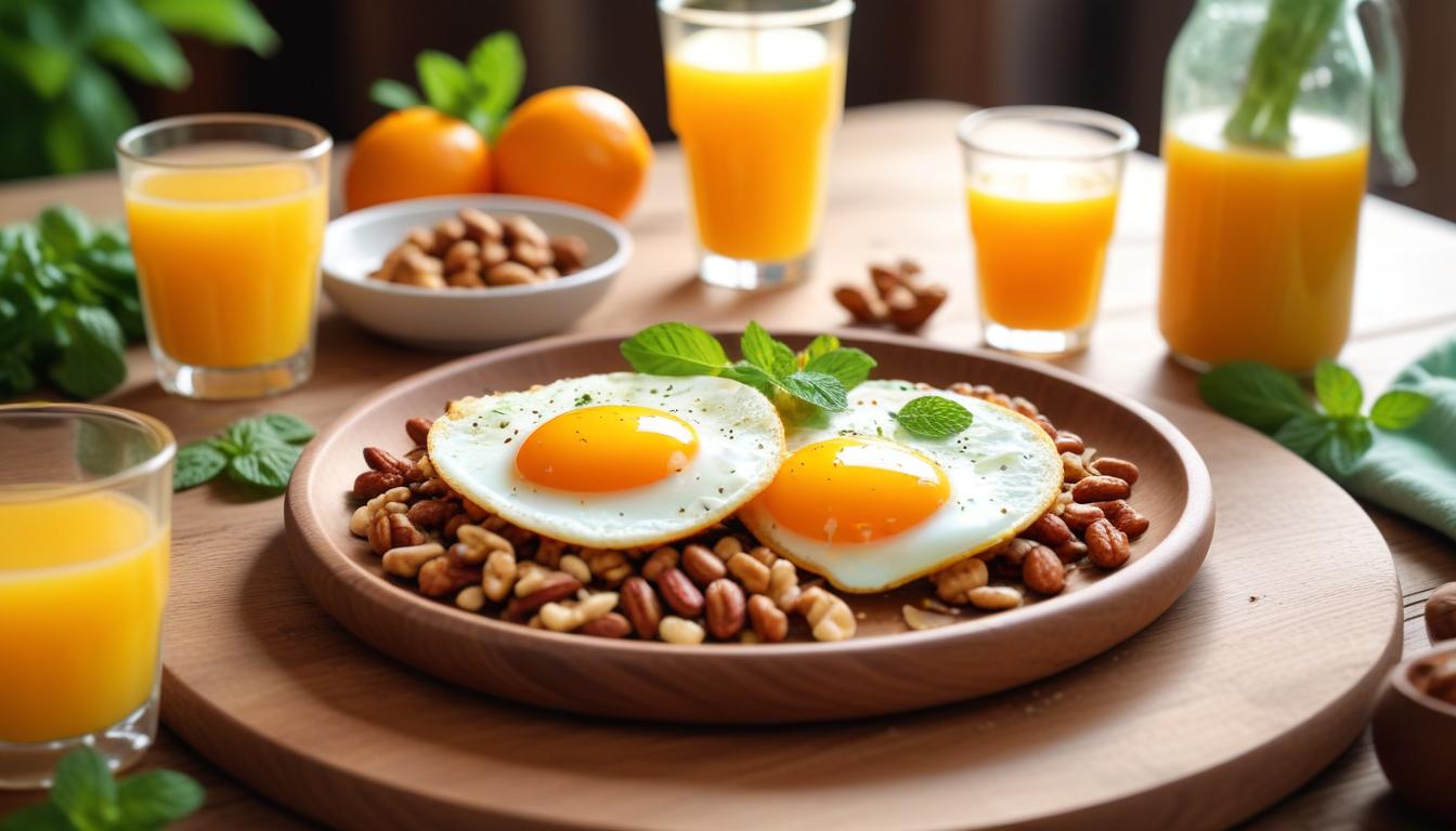 Lezzetli Kahvaltı Fıstıklı Yumurta Tabağı